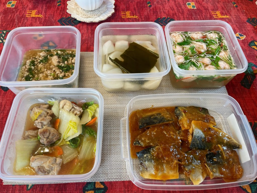 料理教室マンツーマンサバの味噌のセット