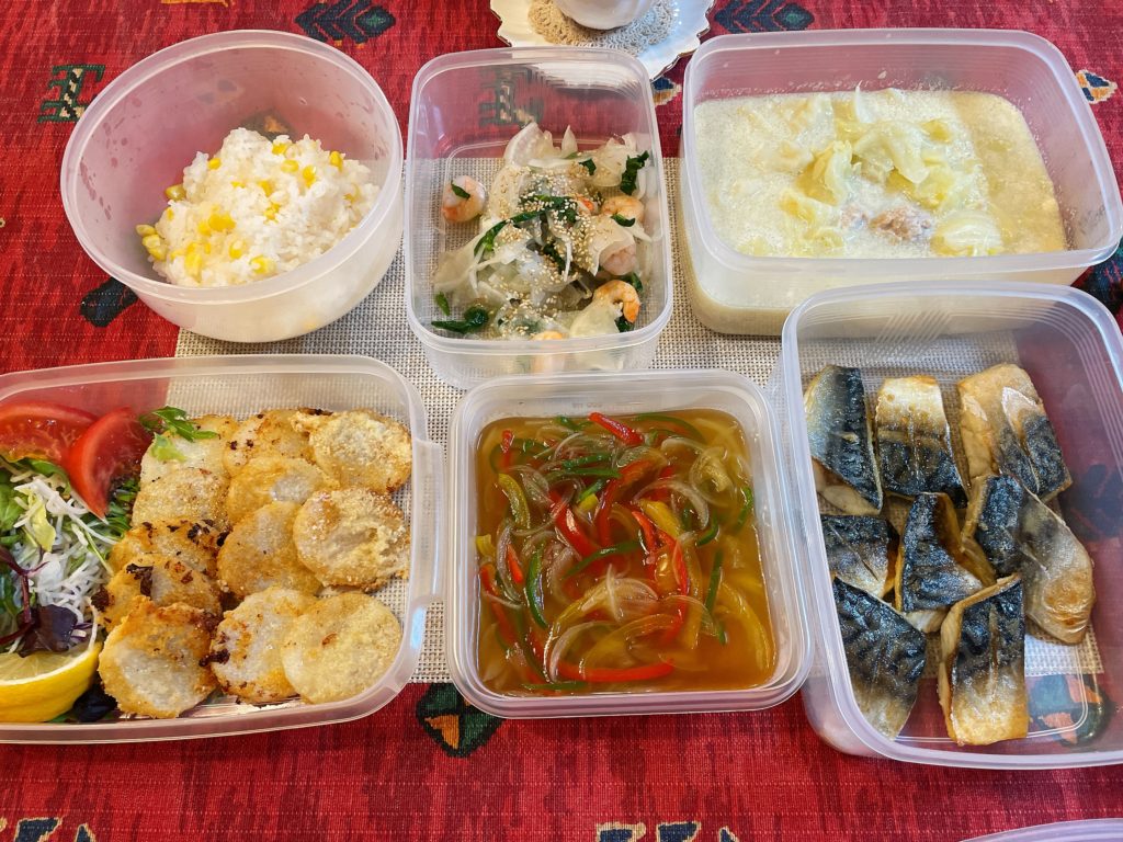 料理教室マンツーマンサバカラフル野菜あんセット