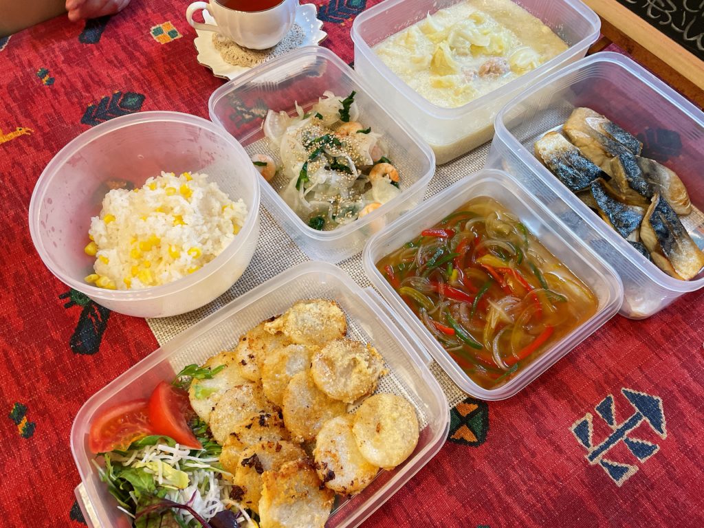 料理教室マンツーマンサバカラフル野菜あんセット