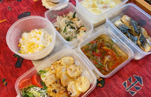 料理教室マンツーマンサバカラフル野菜あんセット