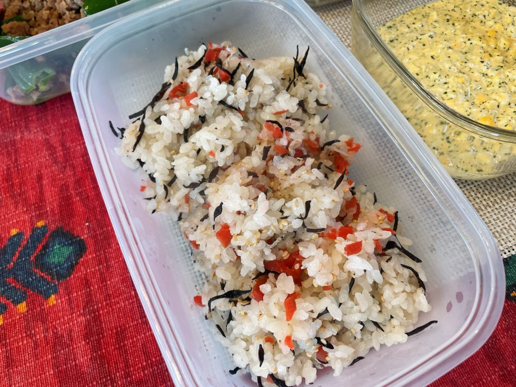 料理教室マンツーマン梅ひじきごはん