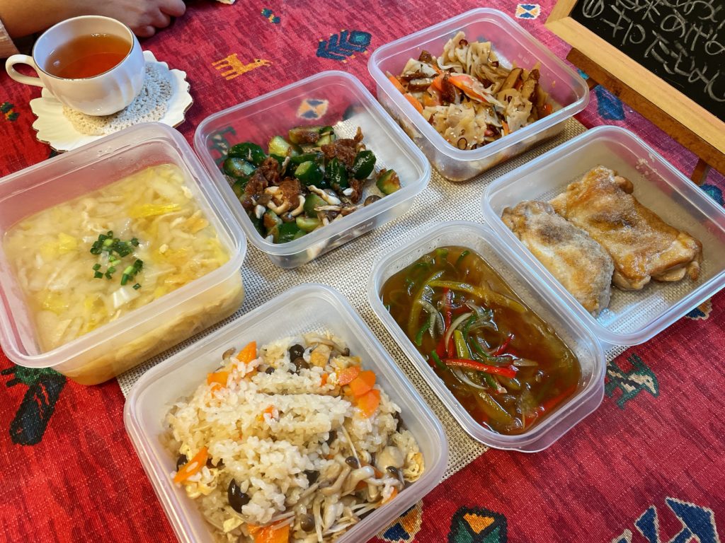 料理教室マンツーマンチキンカラフル野菜あんかけセット