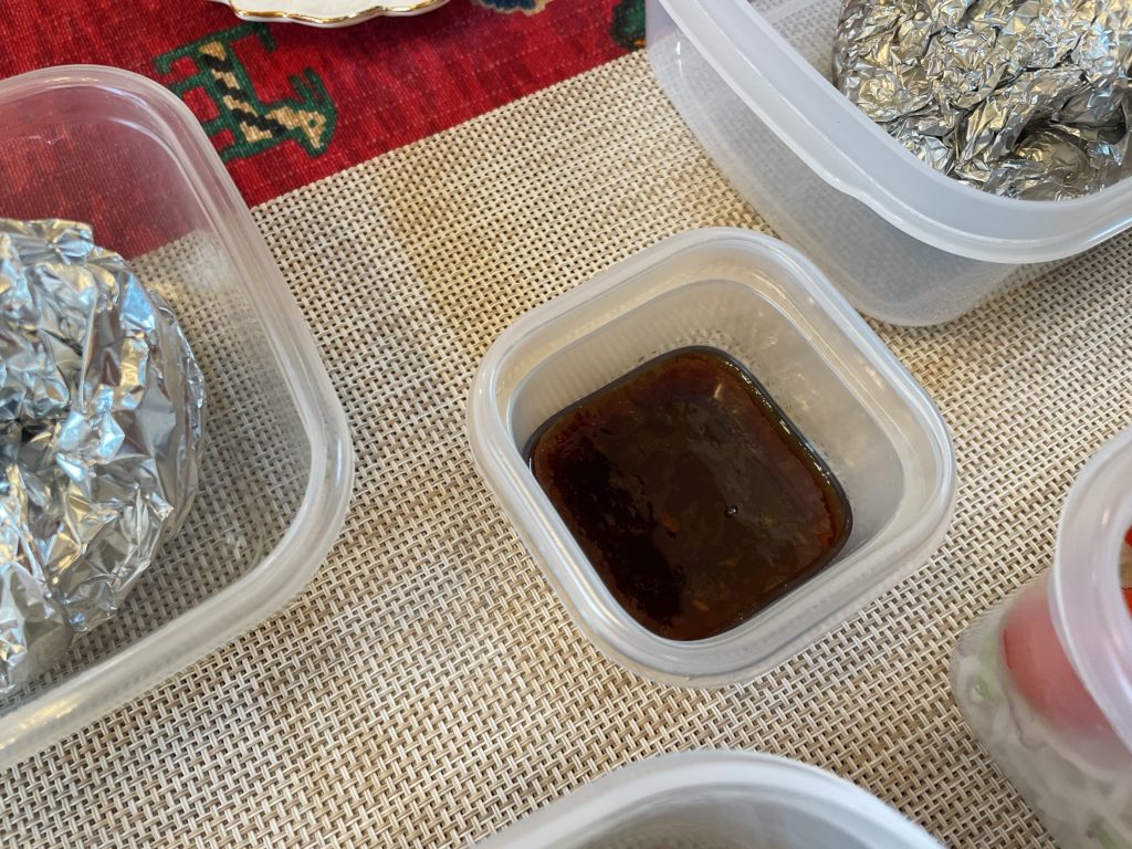 料理教室マンツーマン巻き巻きのタレ