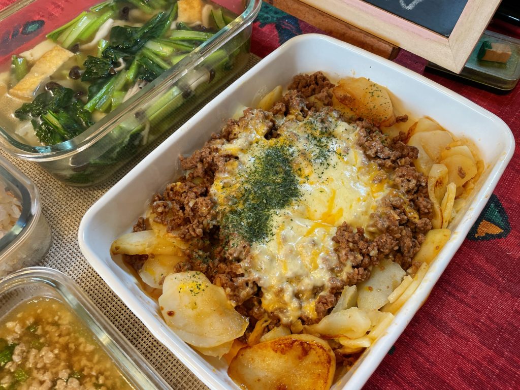 料理教室マンツーマンじゃがミート焼き