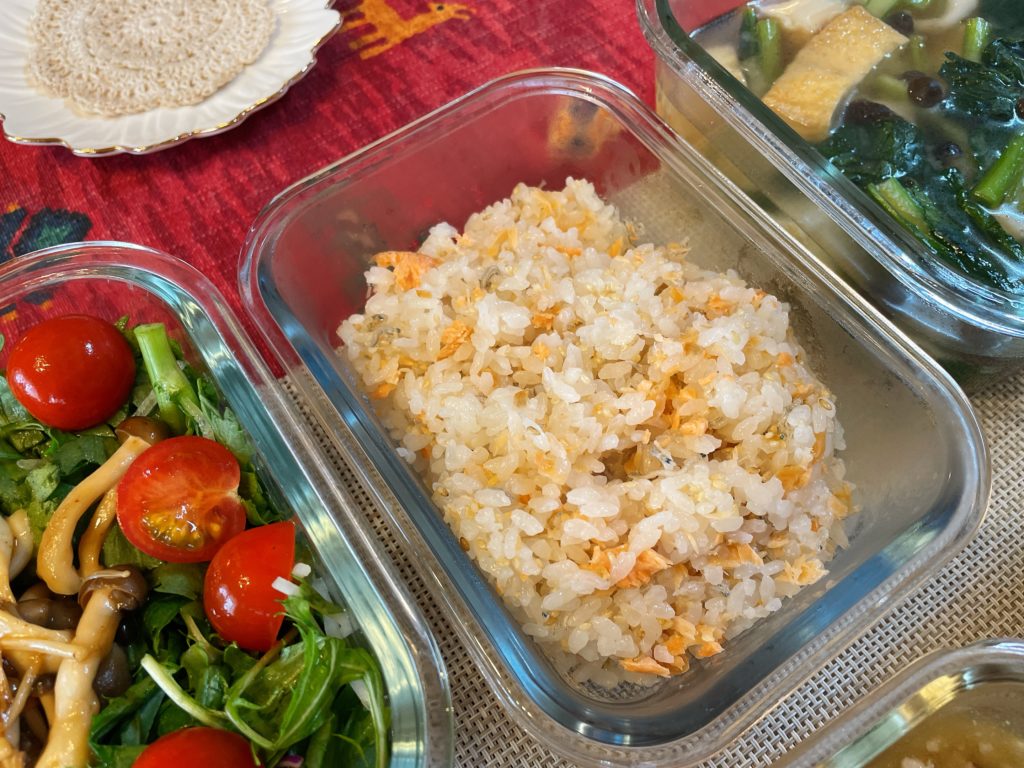 料理教室マンツーマン鮭混ぜご飯