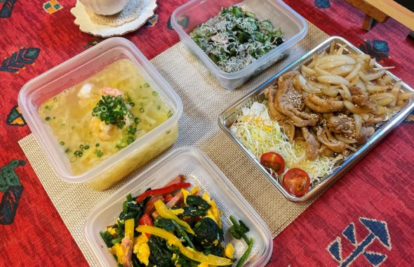 料理教室マンツーマン豚の生姜焼きセット