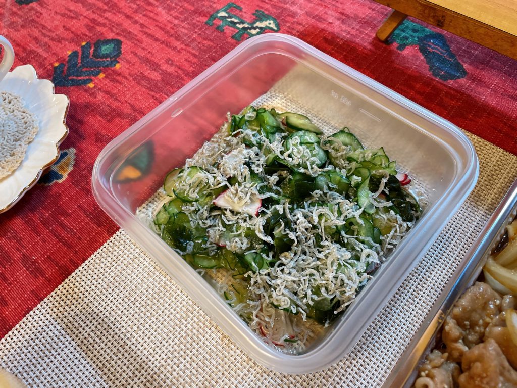 料理教室マンツーマンきゅうり酢の物