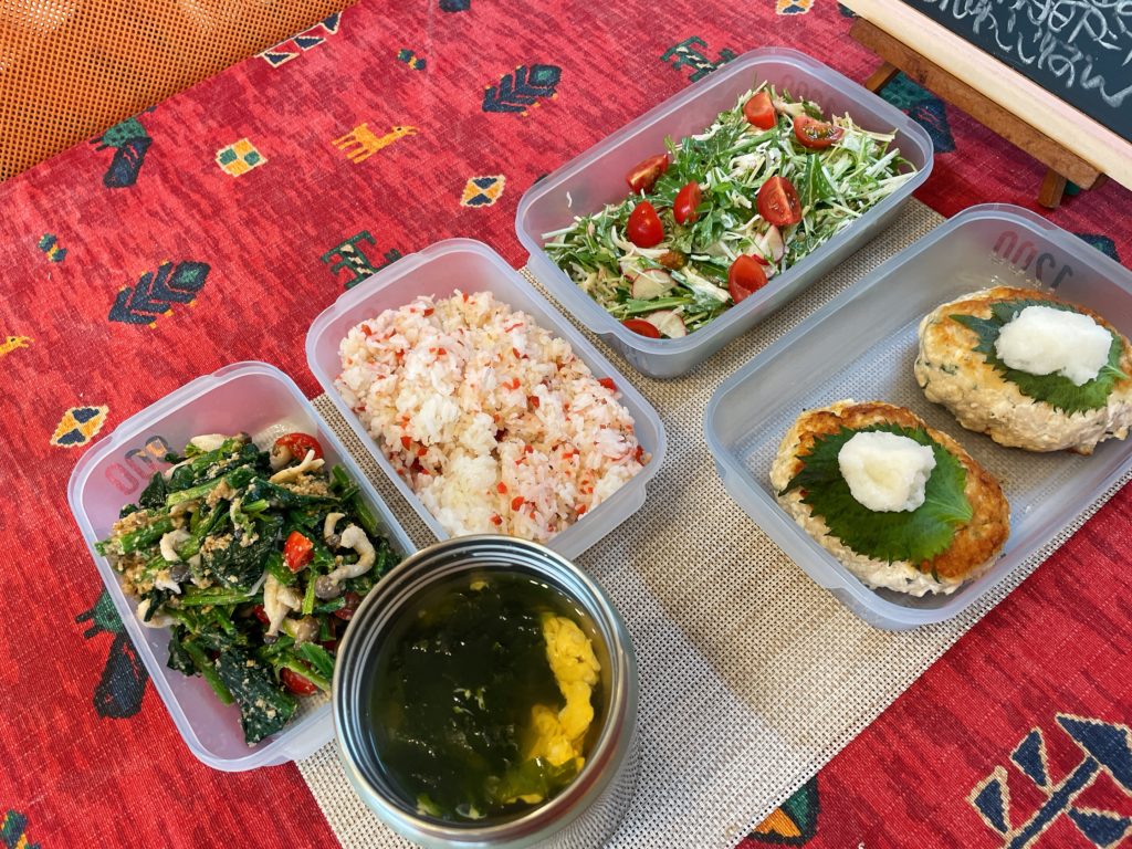 料理教室マンツーマン豆腐ハンバーグセット