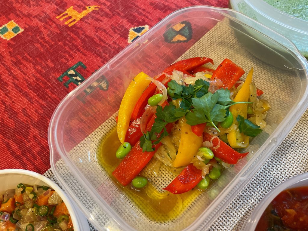 料理教室マンツーマンパプリカマリネ