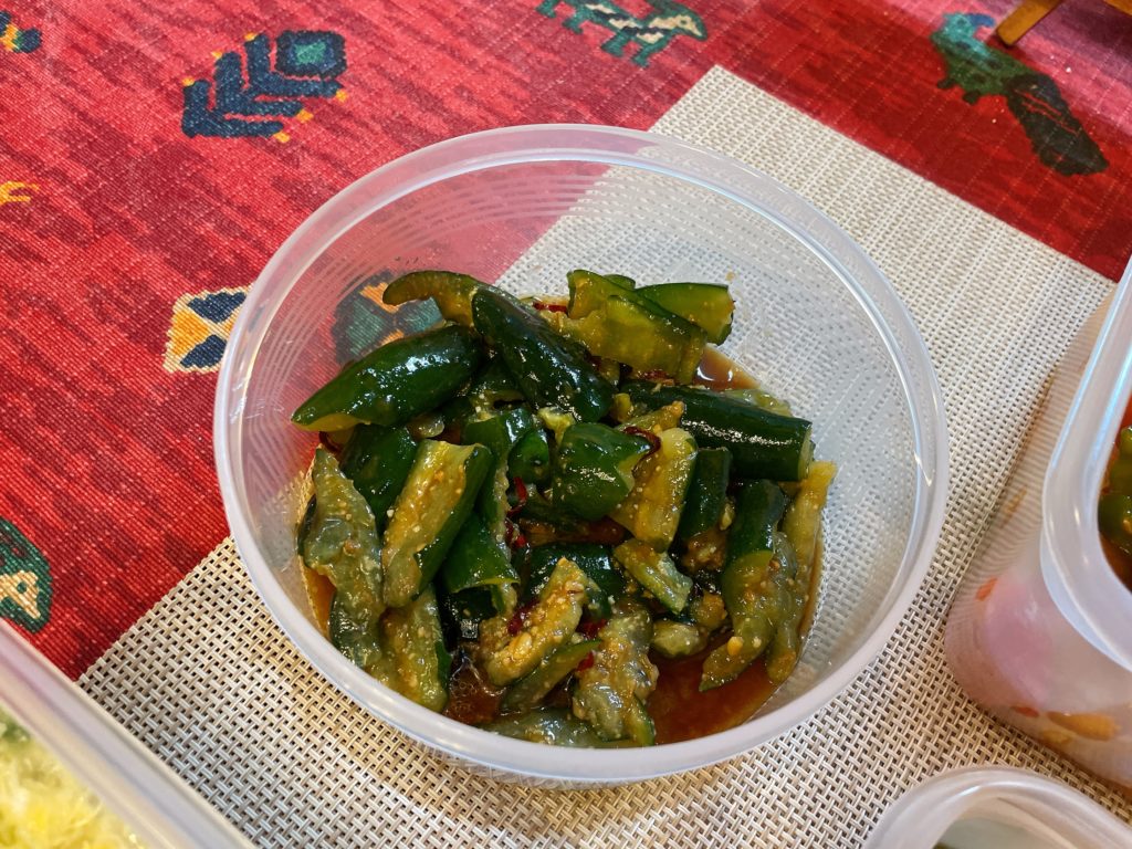 料理教室マンツーマンピリ辛きゅうり