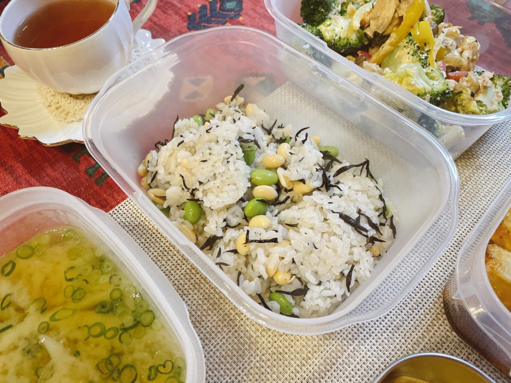 料理教室マンツーマンひじき豆ごはん