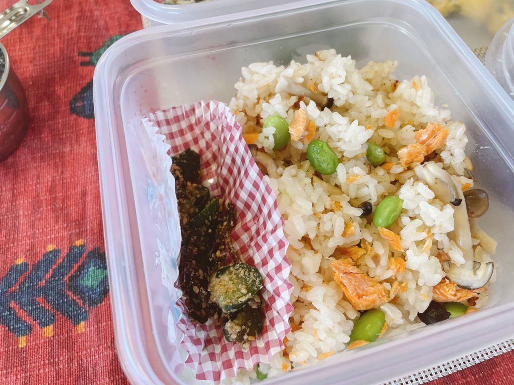 料理教室マンツーマン鮭炊き込みご飯