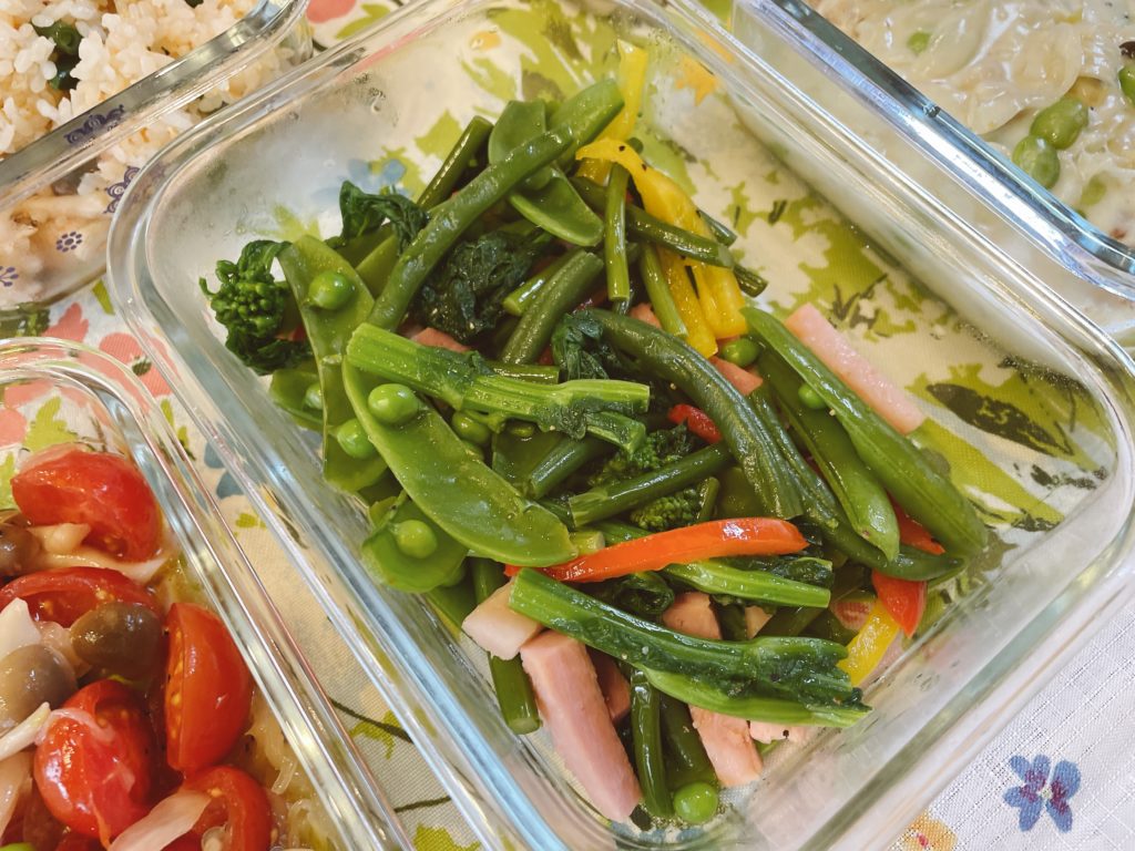 料理教室マンツーマン春野菜ソテー