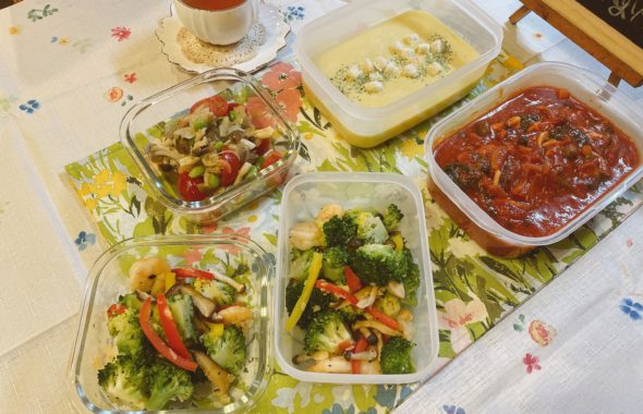 料理教室マンツーマンほうれん草トマトパスタソースセット