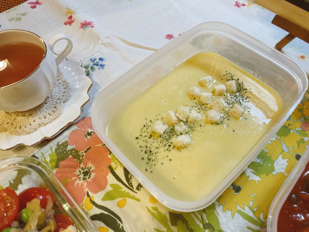 料理教室マンツーマンコーンスープ