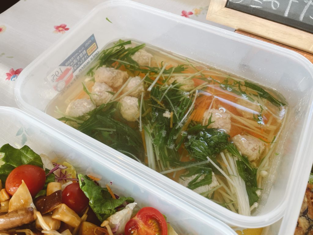 料理教室マンツーマン鶏団子お吸い物