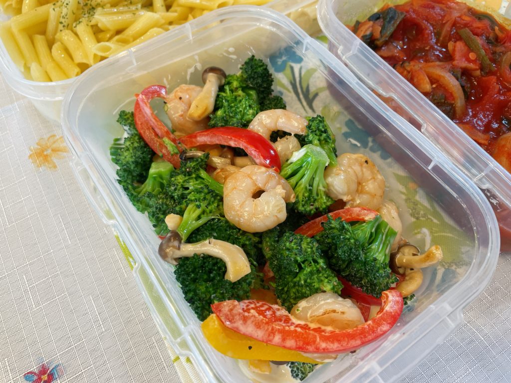 料理教室マンツーマンブロッコリー海老ソテー