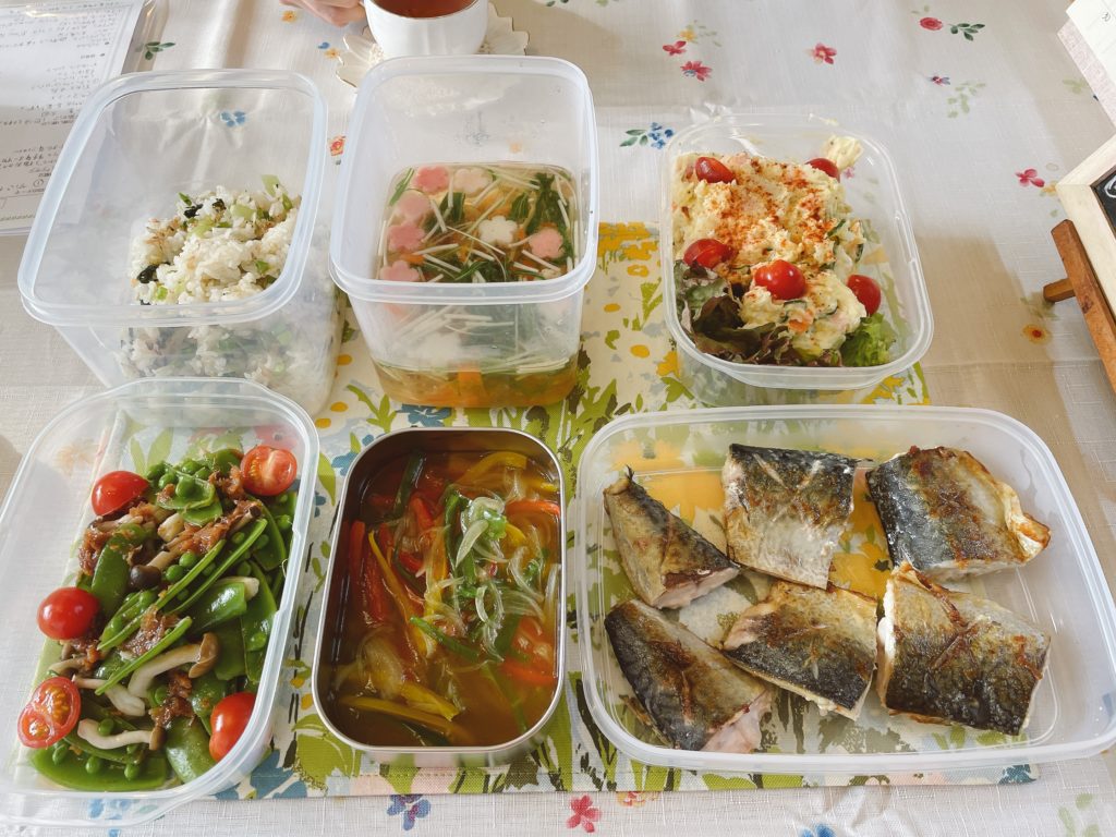 料理教室マンツーマンサバ野菜あんかけセット