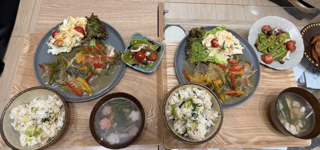 料理教室マンツーマンサバ野菜あんかけセット盛り付け