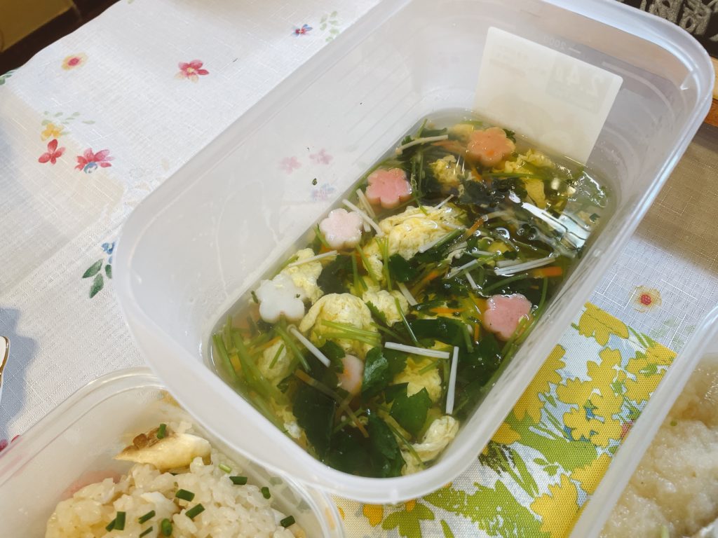 料理教室マンツーマン三つ葉かきたま汁