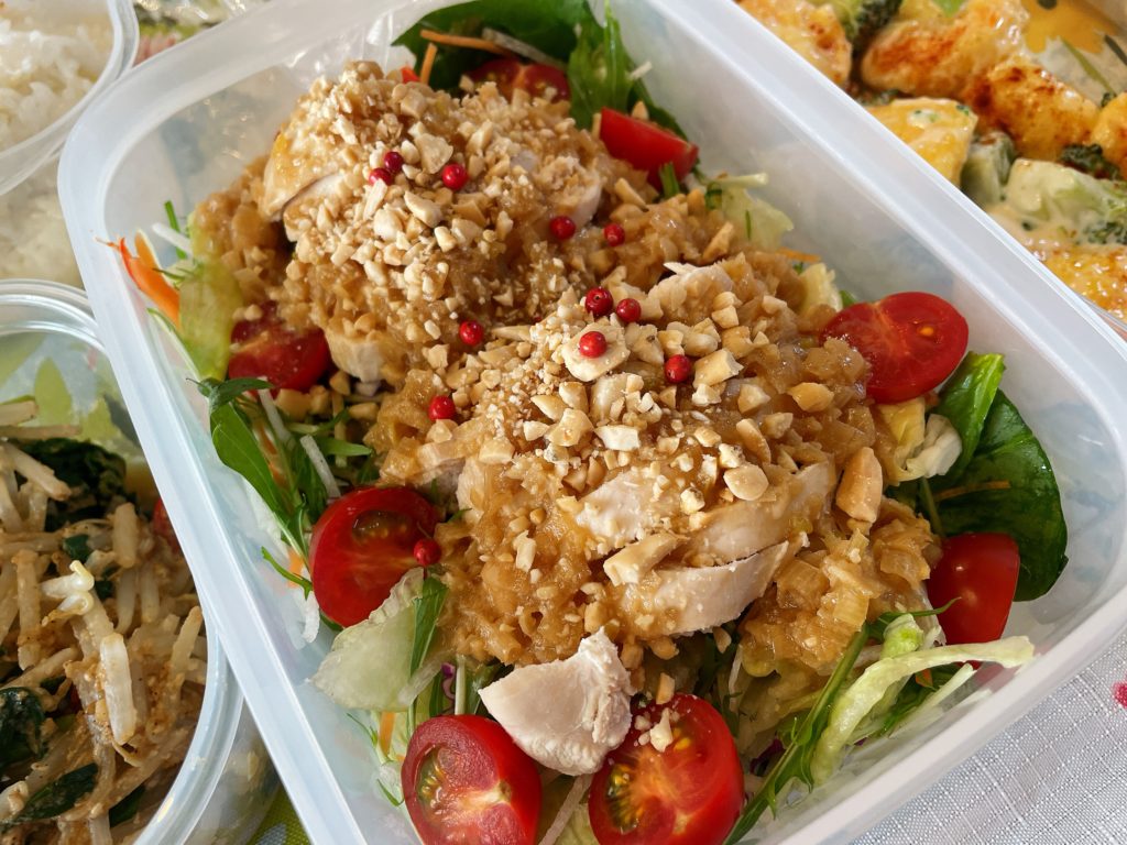 料理教室マンツーマンよだれ鶏サラダ