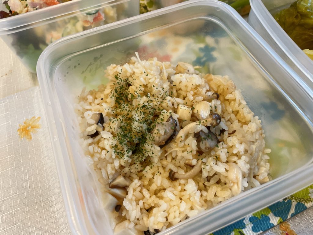 料理教室マンツーマンきのこバターライス