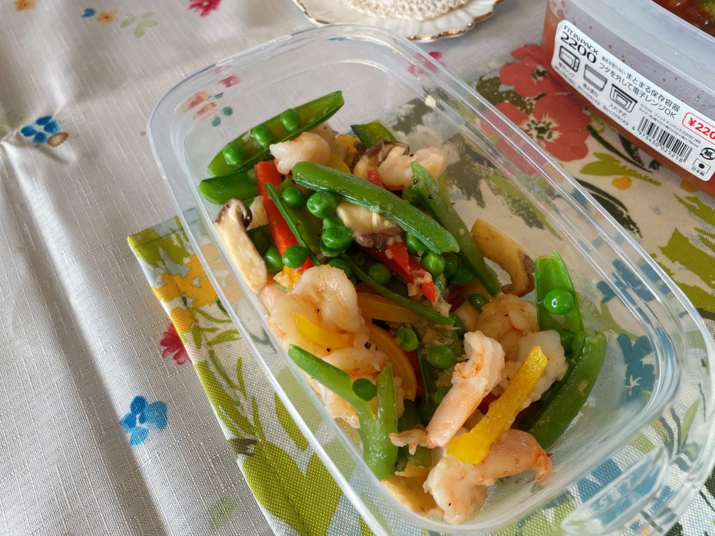 料理教室マンツーマンスナップエンドウソテー