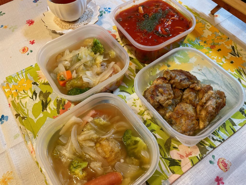 料理教室マンツーマンエビほうれん草トマトパスタソースセット