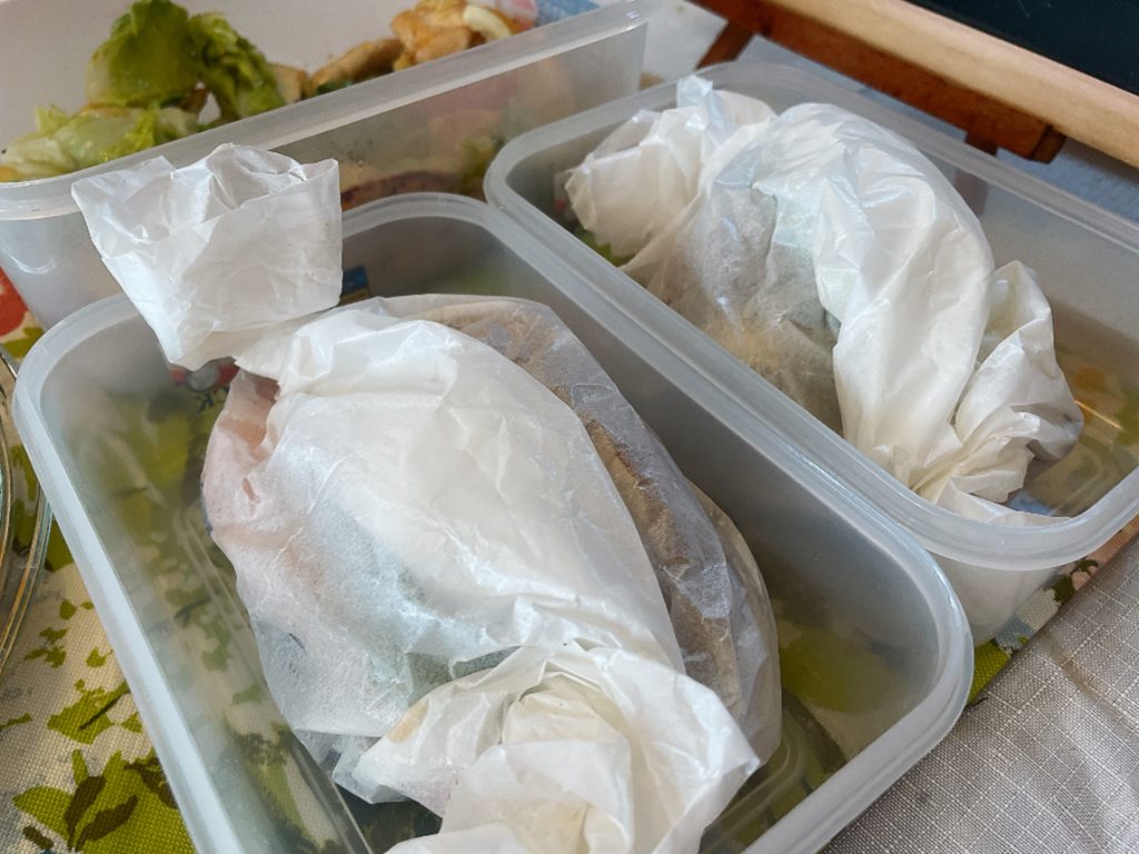 料理教室マンツーマン鮭シート包み蒸し