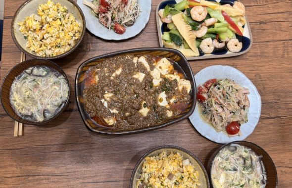 料理教室マンツーマン麻婆豆腐セット盛り付け