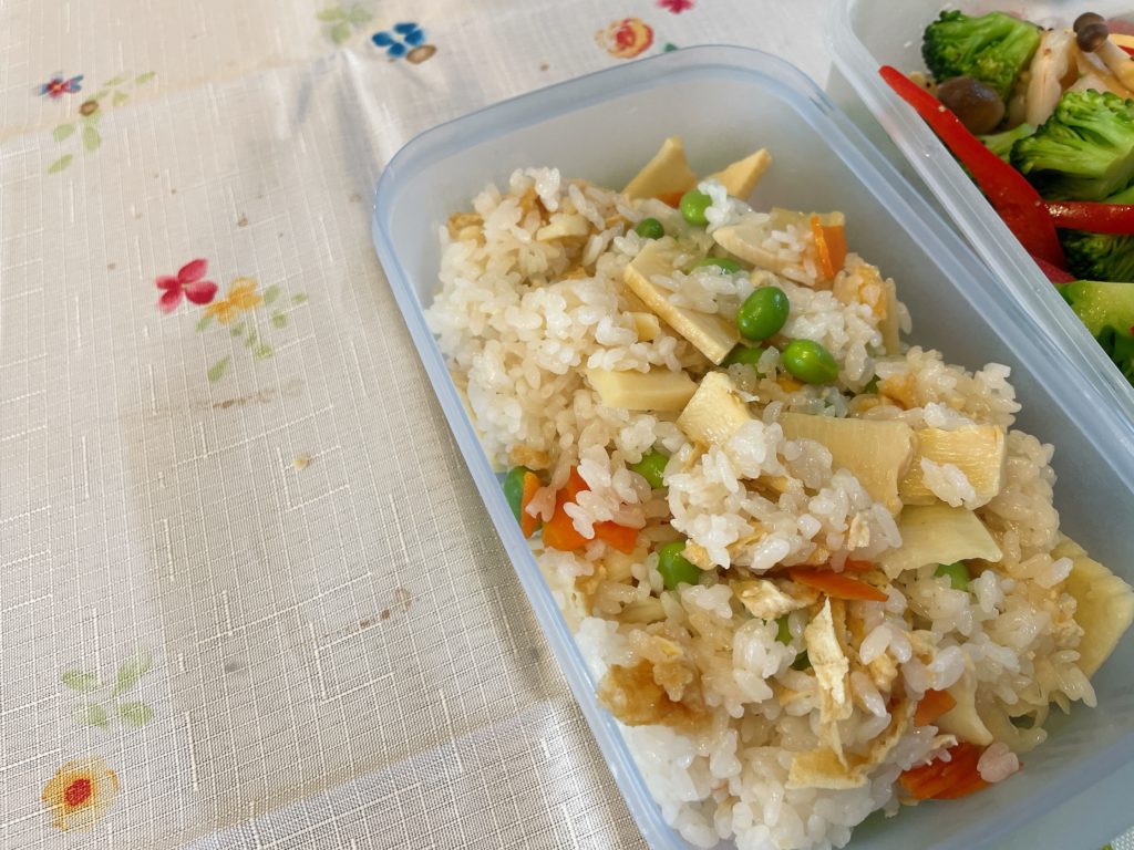 料理教室マンツーマンたけのこご飯