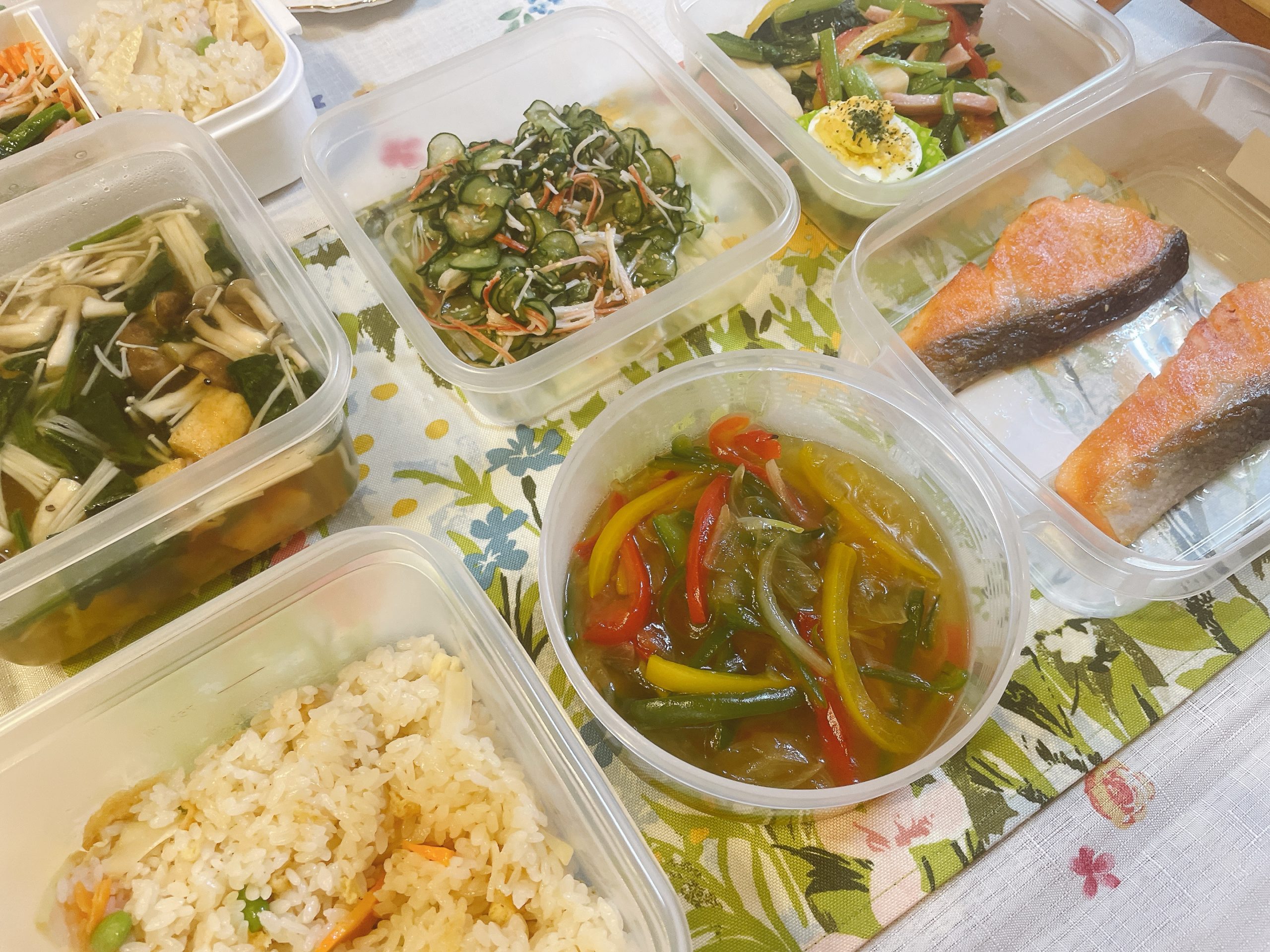 料理教室マンツーマンシャケカラフルあんかけセット