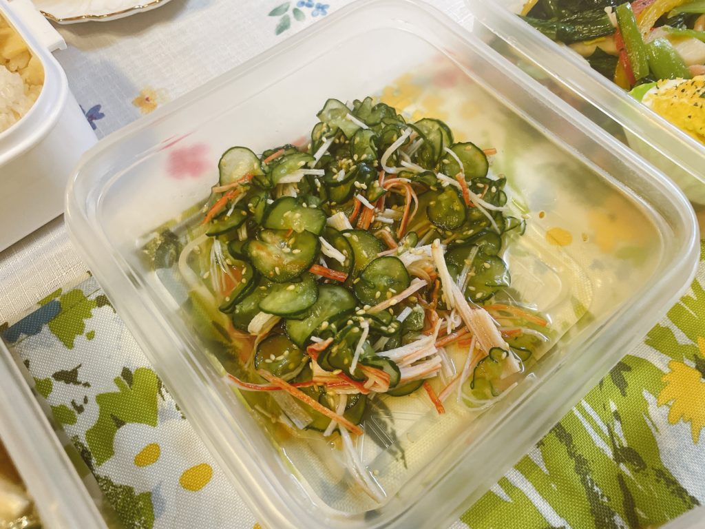 料理教室マンツーマンきゅうり酢の物