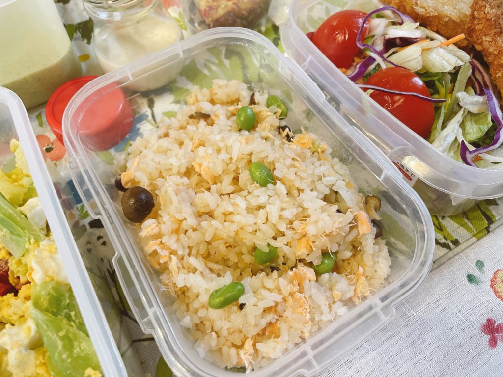 料理教室マンツーマン鮭ピラフ