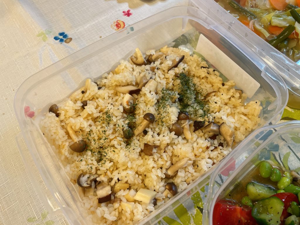 料理教室マンツーマンきのこバターライス