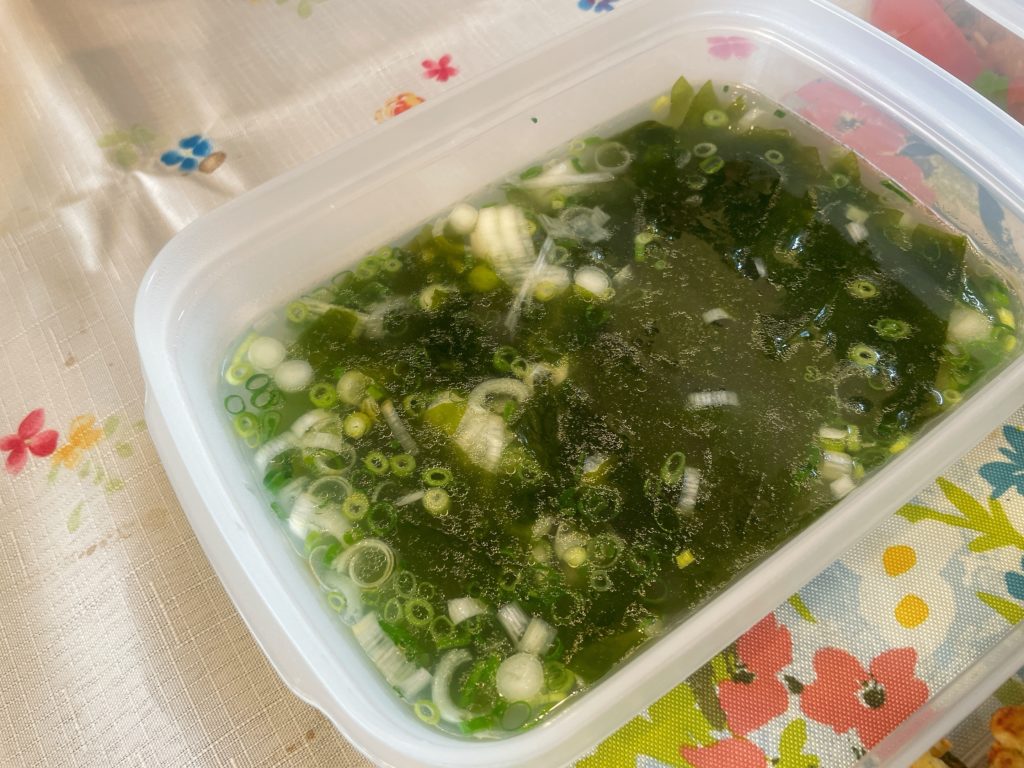 料理教室マンツーマンわかめスープ