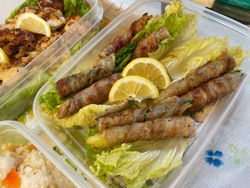 料理教室マンツーマンアスパラ肉巻き