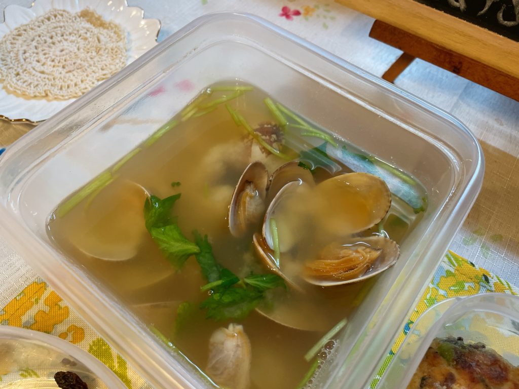 料理教室マンツーマンあさり味噌汁