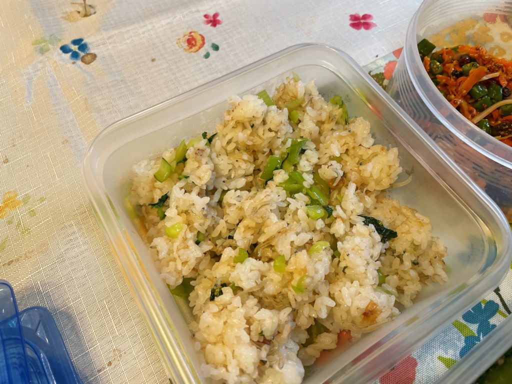 料理教室マンツーマン小松菜ごはん