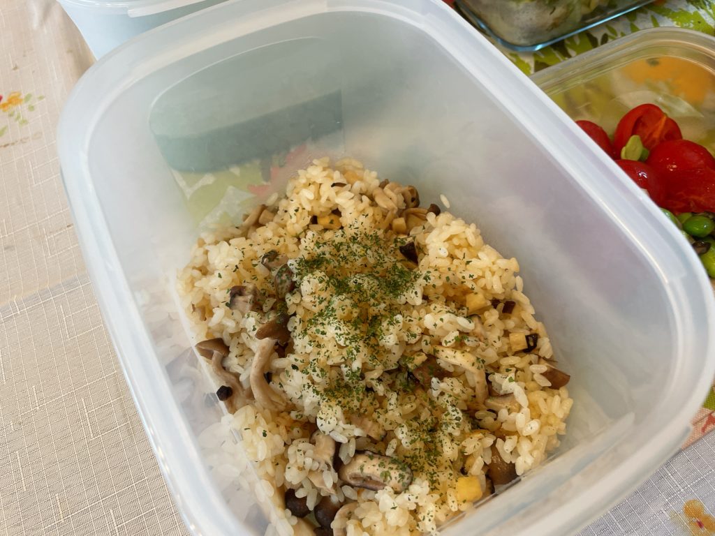 料理教室マンツーマンきのこピラフ