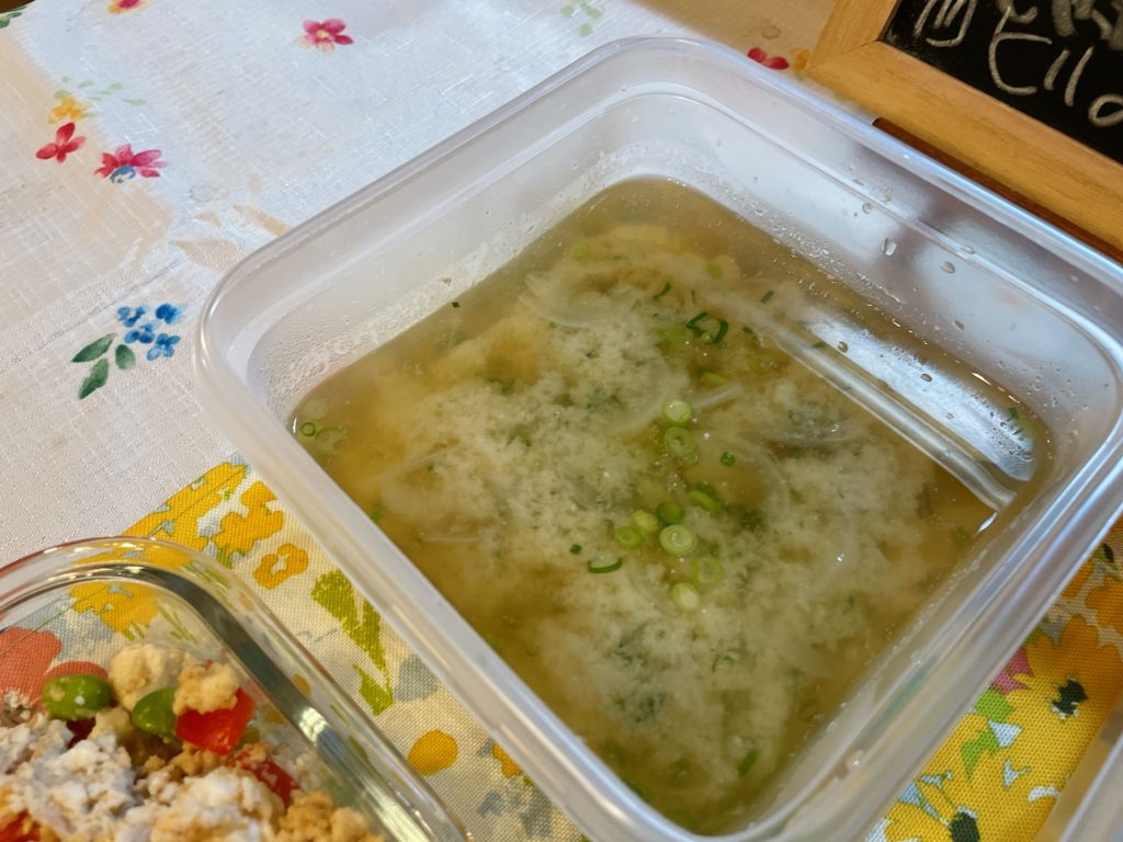 料理教室マンツーマンじゃが玉味噌汁