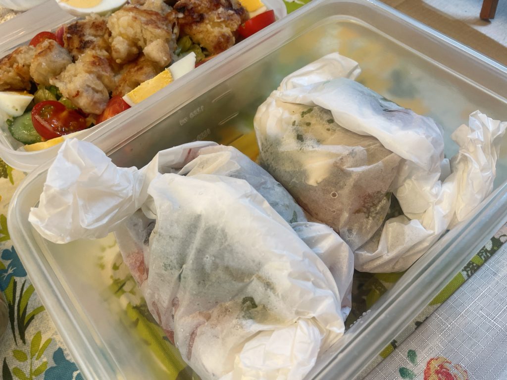 料理教室マンツーマンお魚シート包み蒸し