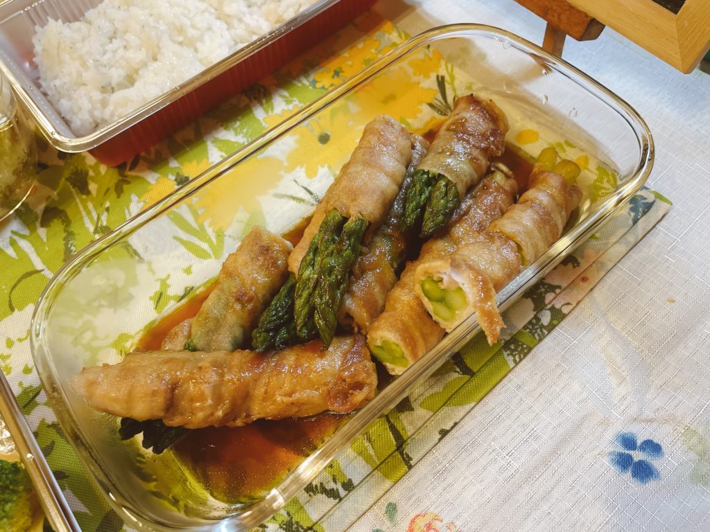 料理教室マンツーマンアスパラ肉巻き