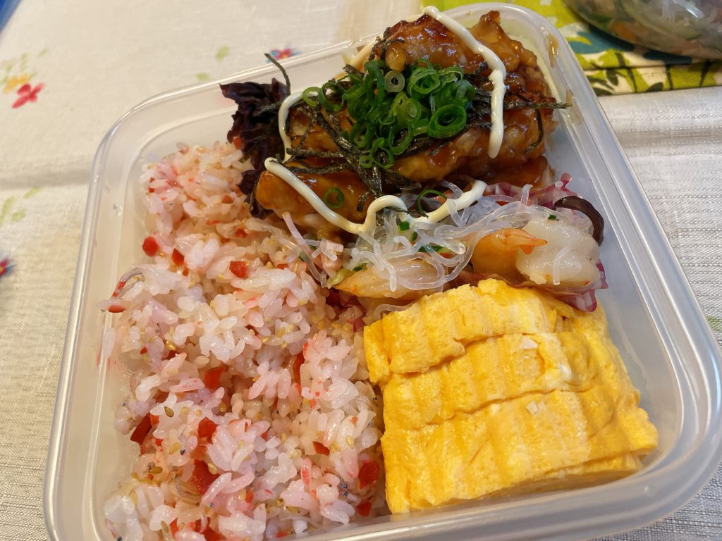 料理教室マンツーマン照りマヨチキン弁当