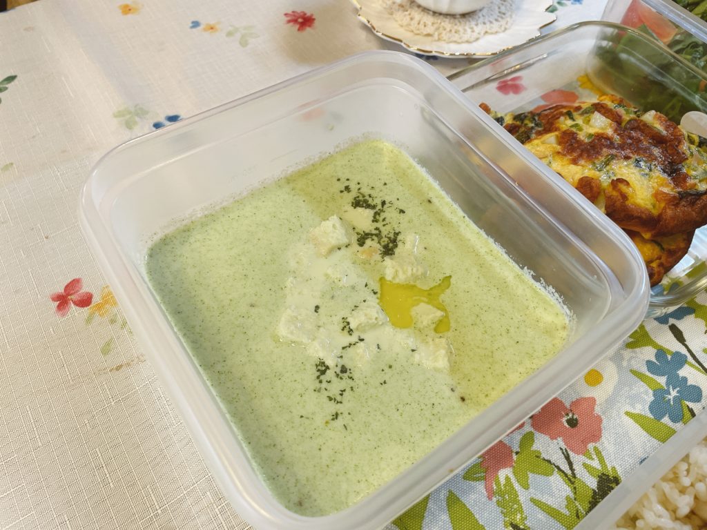 料理教室マンツーマンブロッコリーポタージュ