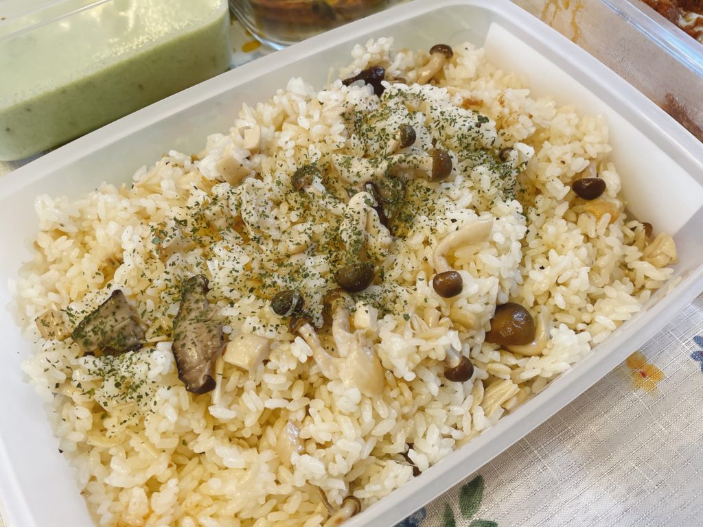 料理教室マンツーマンきのこバターライス