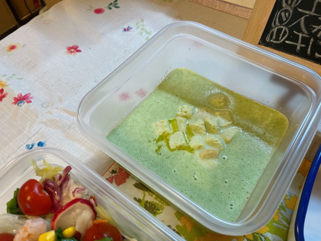 料理教室マンツーマンブロッコリーポタージュ