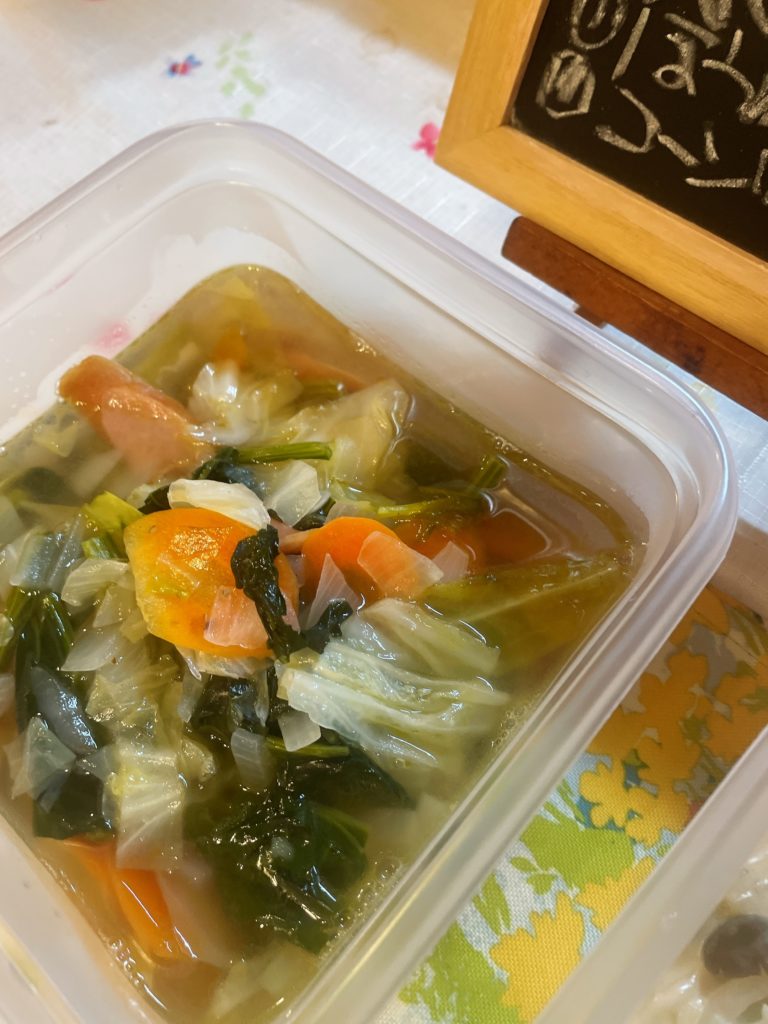 料理教室マンツーマンお野菜たっぷりスープ