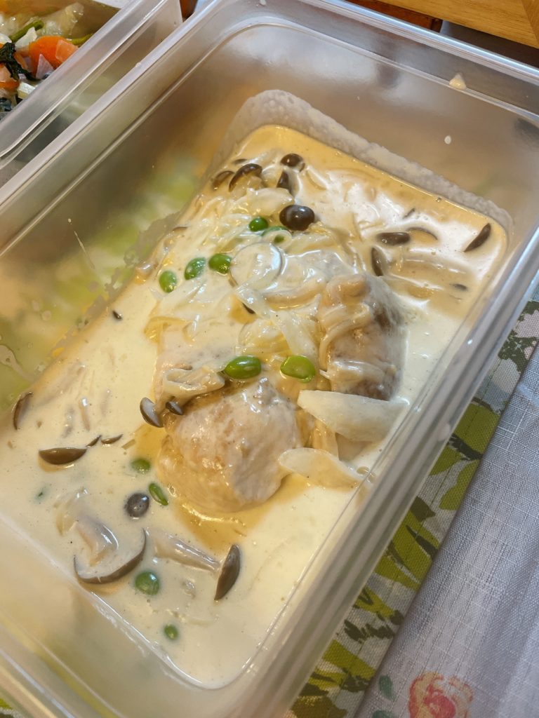 料理教室マンツーマンチキンクリーム煮
