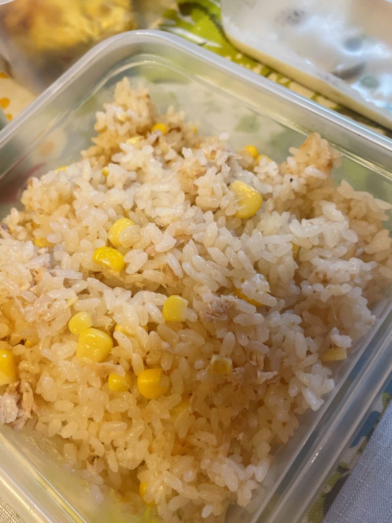 料理教室マンツーマンツナコーンマヨライス